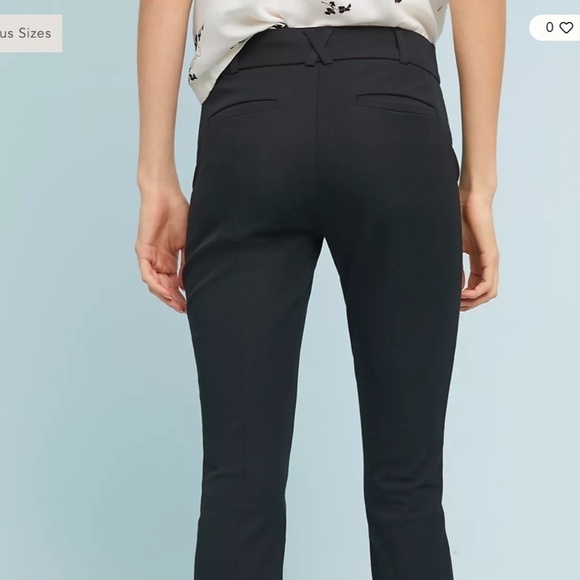 Anthropologie by Anthropologie The Essential Slim Trousers - Black - Size 6 - Picture 3 of 15